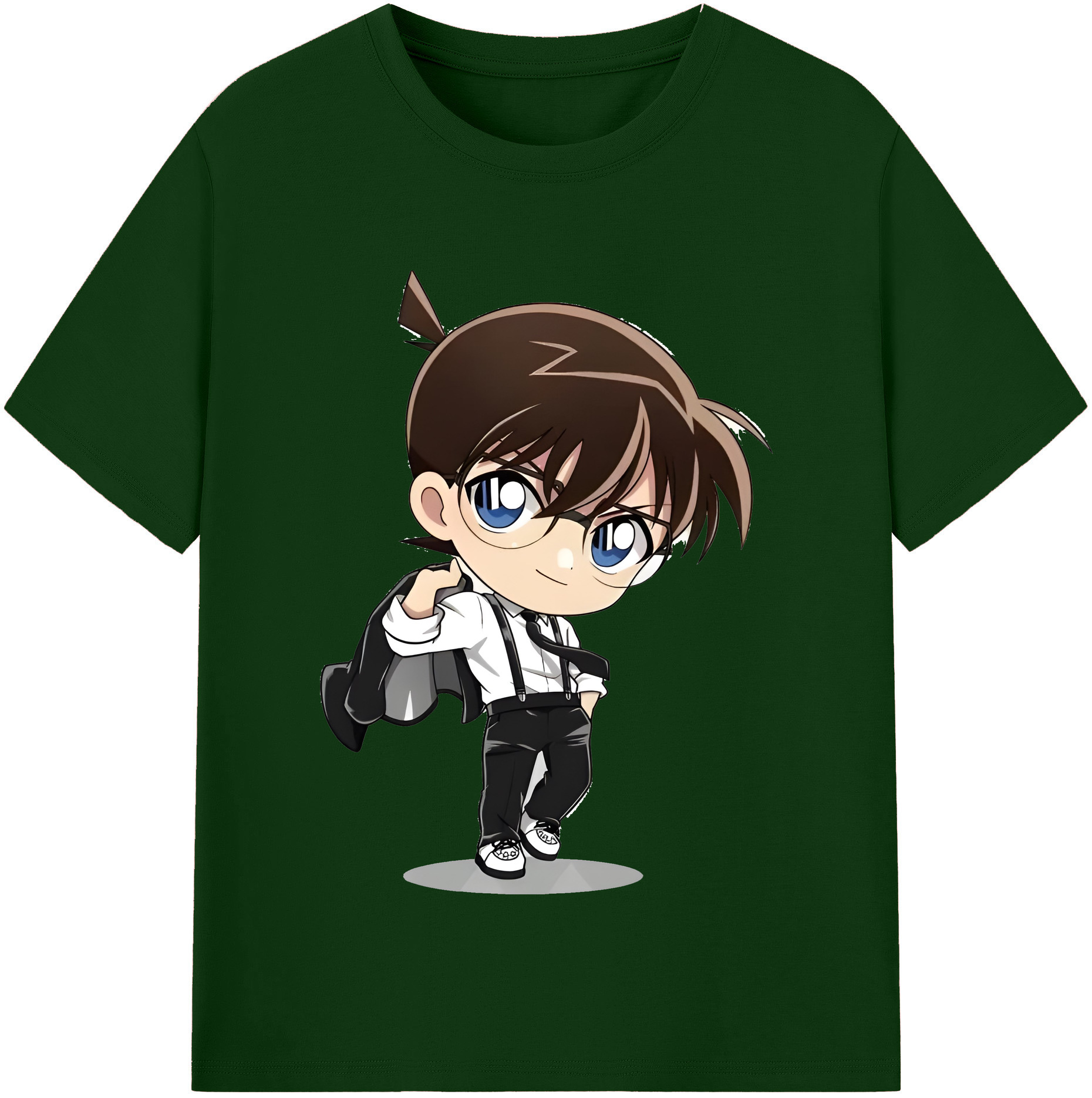 （画像用） 名探偵コナン 江戸川 コナン Detective Conan Conan Edogawa 綿100％半袖Tシャツ（フロントプリント）